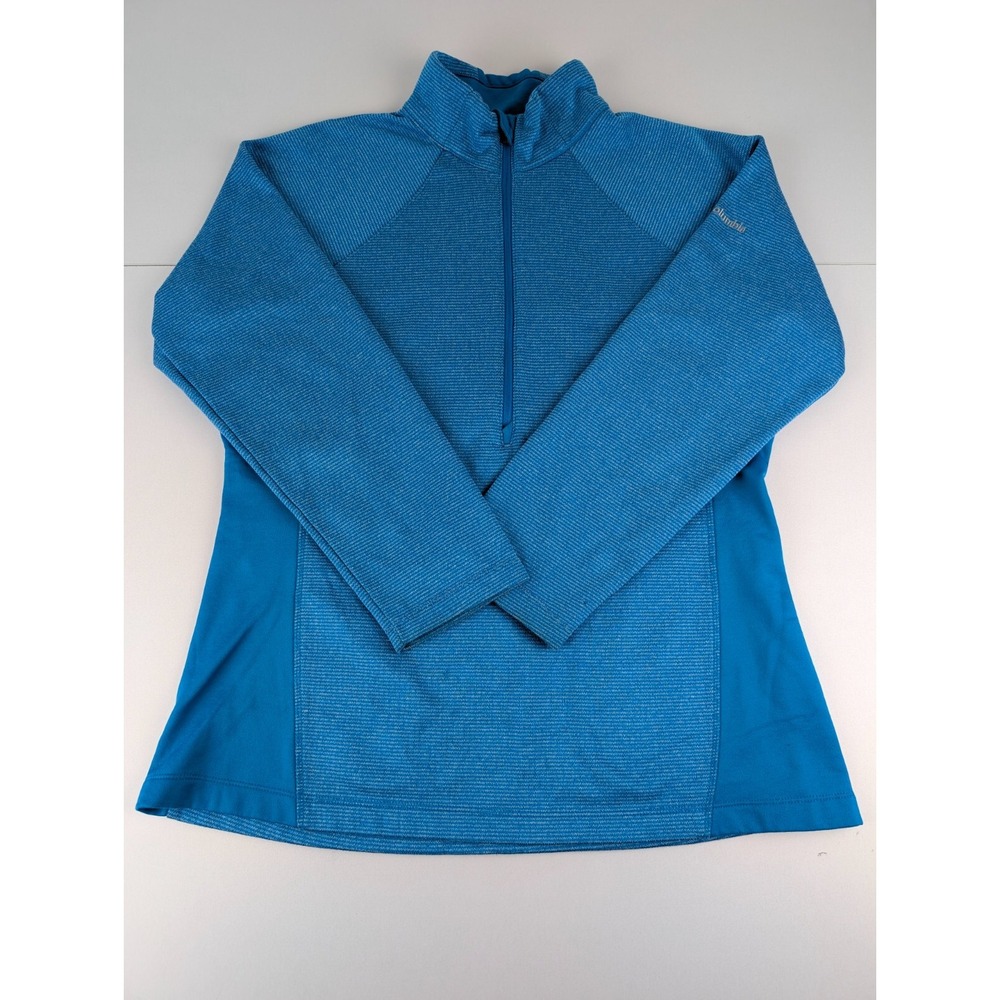 Columbia Women's Large‎ 1/2 Zip Optic Got it Stripe Running Pullover Jacket Blue